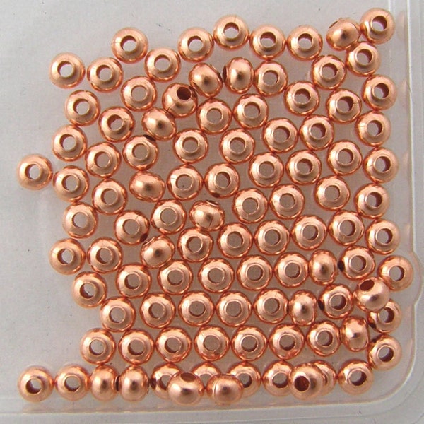 500 - 3mm Rondelle Bead Copper