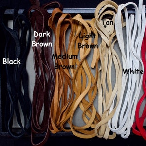 6 Feet USA DEERHIDE LEATHER 1/4 Inch Wide Flat Cord