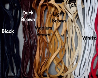 6 Feet USA DEERHIDE LEATHER 1/4 Inch Wide Flat Cord