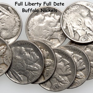 Authentic Buffalo Indian Head Nickel Coins 1923-1938