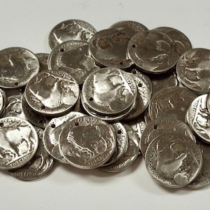 Authentic Buffalo Indian Head Nickel Coin Charms 1935-1938