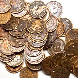 Authentic Indian Head Penny Charms - Early 1900&#39;s or 1890&#39;s