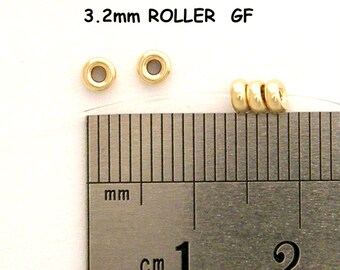 ROLLER BEADS 14K20 Gold Filled 3.2, 4.2, or 5.2mm