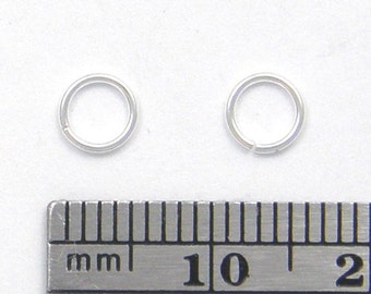 5, 6mm OPEN or 4.5, 5, 6mm CLOSED Jump Rings 925 Sterling Silver - 50 Pieces