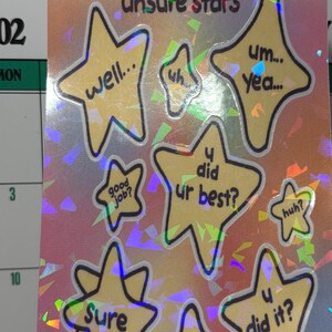 Unsure stars/ sticker sheet