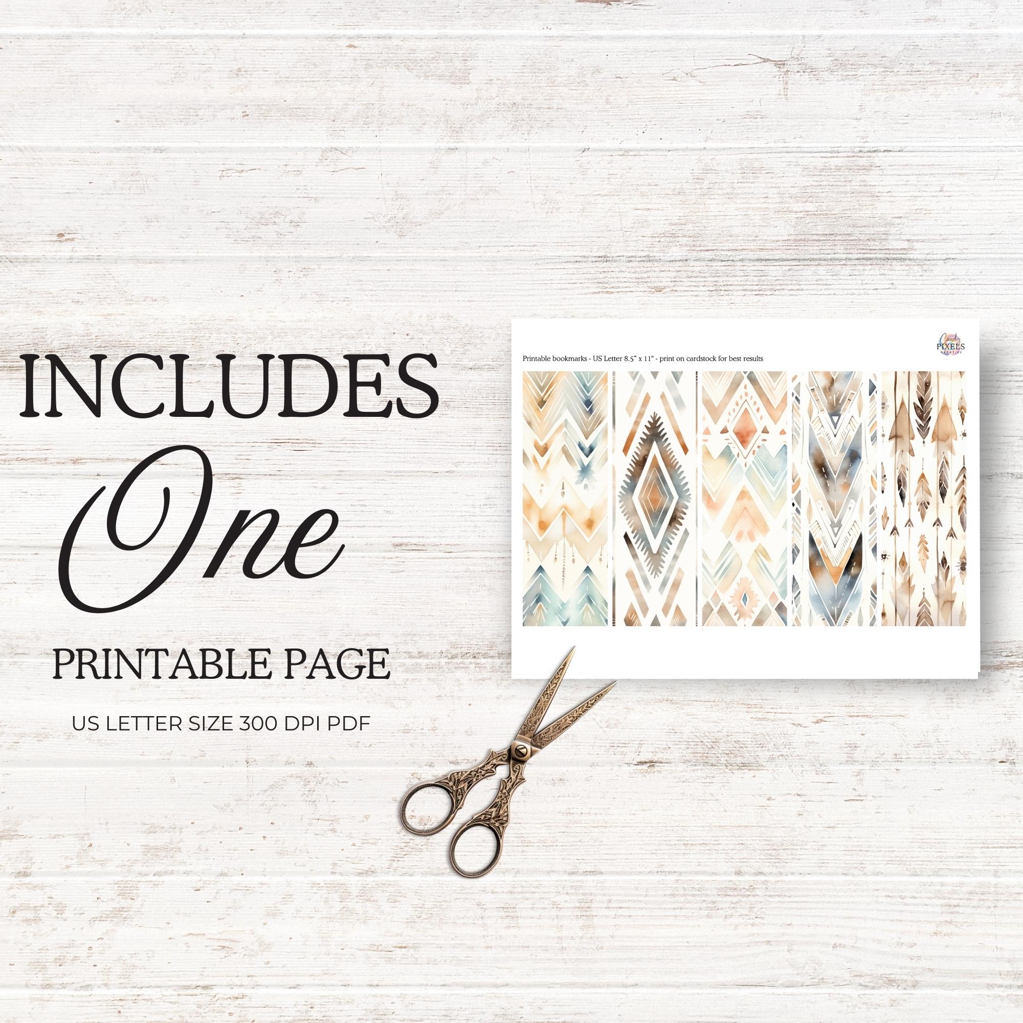 Boho Pattern Printable Bookmark, Girly Readers Bookmarks, Print at Home ...