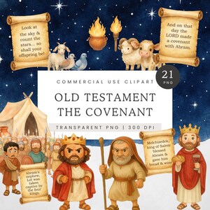 Covenant with Abraham Clipart, Old Testament Bible Character Clip Art, Biblical Character PNG, Sunday School Graphics, Genesis Images, PA01