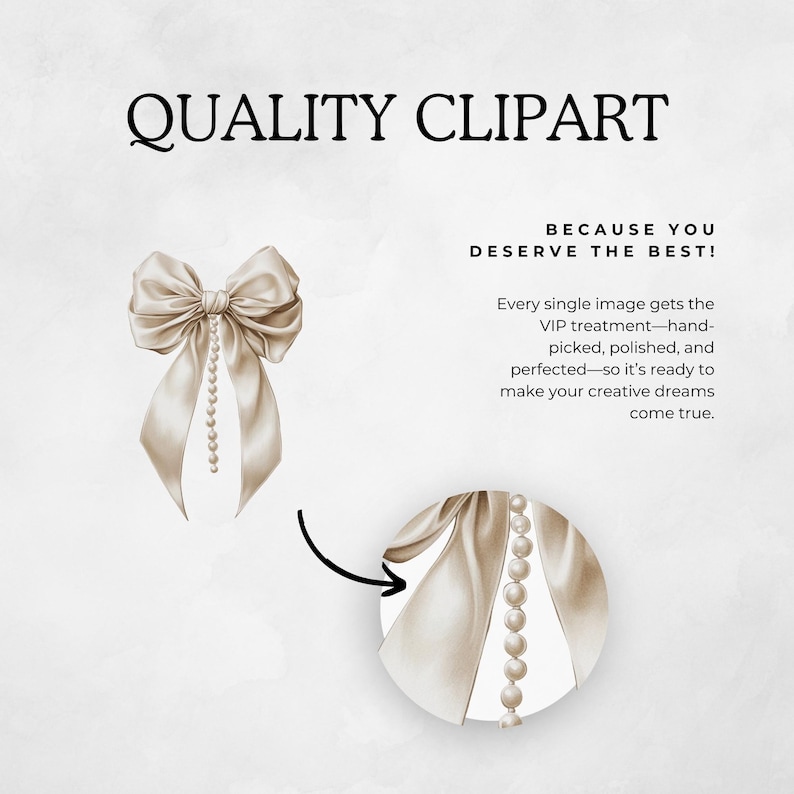 Bows and Pearls PNG, Neutral Coquette Bow with Pearls Clipart, Champagne Ribbon with Pearl Necklace Clip Art, Girly Coquette Aesthetics image 3