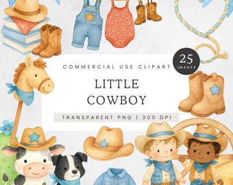 Little Cowboy Clipart, Blue Baby Cowboy Boot Clip Art, Wild West Baby Shower PNG, Western Boy Images, Kids Rodeo Images