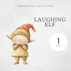 Kerstelf clipart png, blije elf, lachende kerstelf illustraties, schattige kerstelf, helper van de kerstman png, kerst clipart