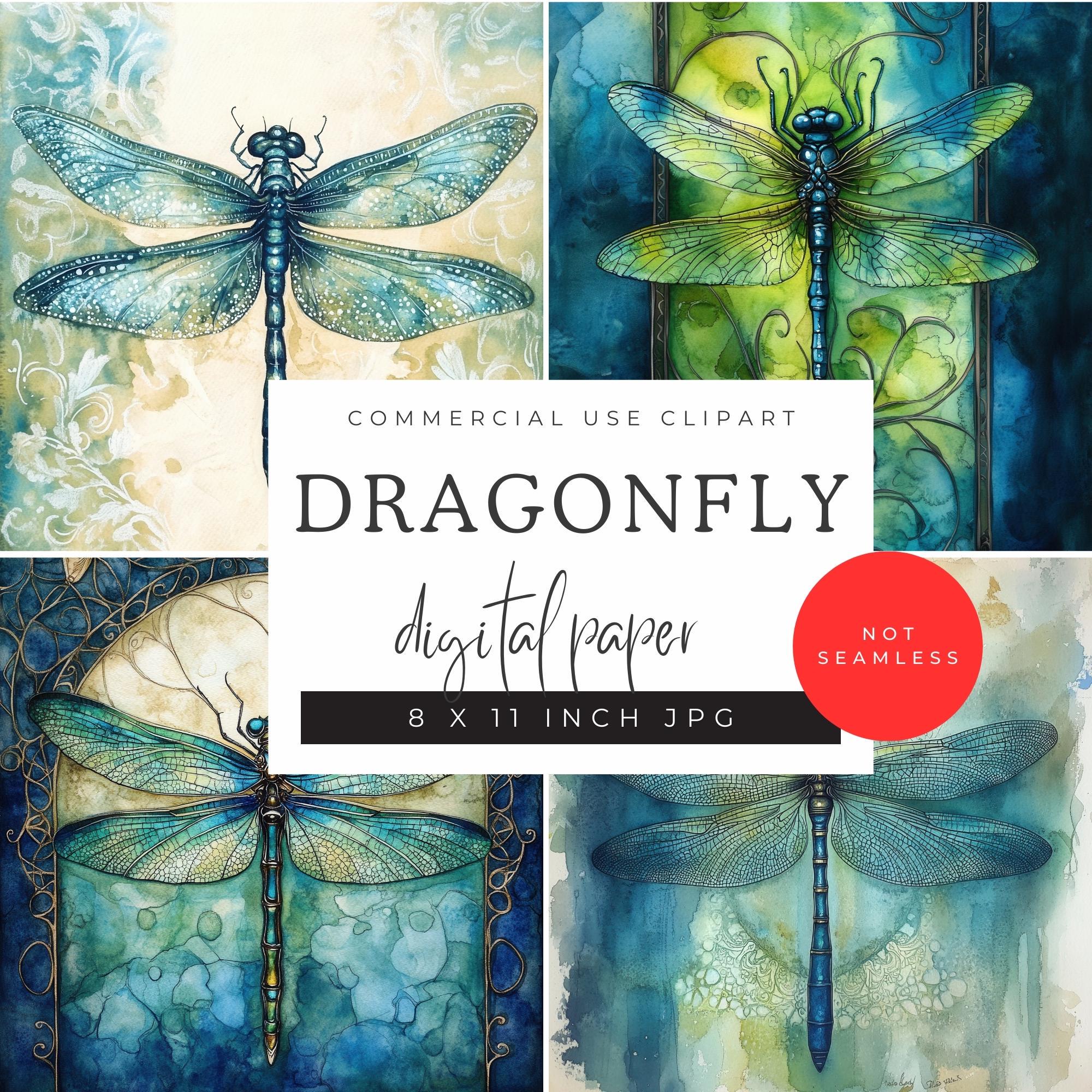 Dragonfly Junk Journal Kit | Art Journal Paper Pages Folio Ephemera ...