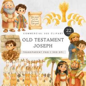 Joseph clipart, oude testament bijbel karakter illustraties, vacht van vele kleuren bijbels karakter PNG, zondagsschool bijbel ambacht, Genesis afbeelding