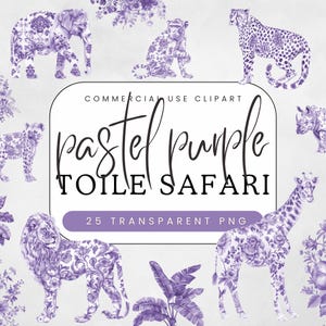 Pastelpaars Toile Safari Babyshower | Franse Toile De Juoy | Chinoiserie Afrikaanse wilde dieren | Elegant bloemendecor | Commercieel gebruik