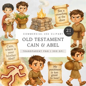 Kain & Abel Clipart, Altes Testament Bibel Zeichen Clip Art, Biblische Zeichen PNG, Sonntagsschule Bibel Handwerk Kain und Abel, Genesis Bild