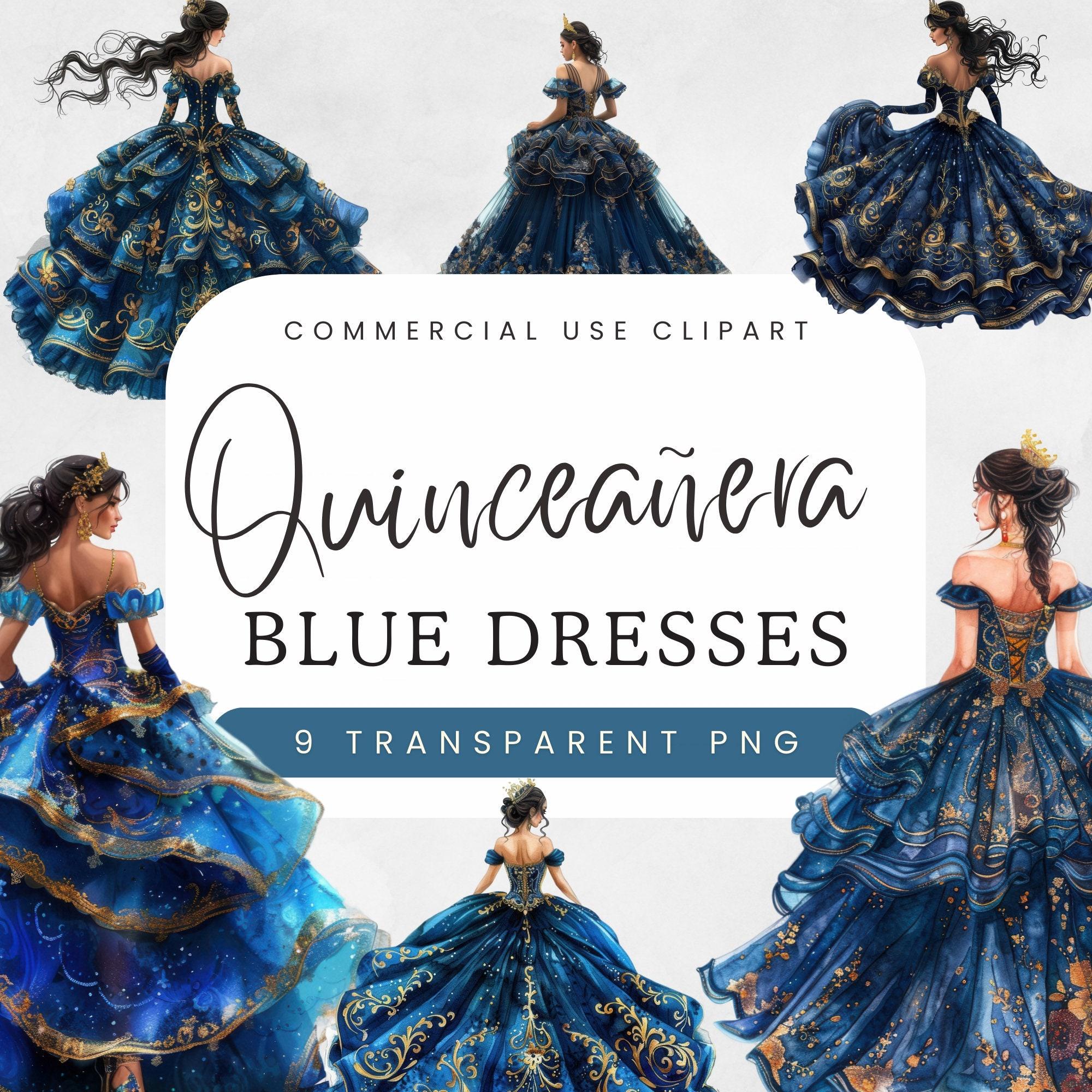 slim fit dress slacks Royal Blue Long Sleeve Prom Dresses Gold Quinceañera Dress FD1382 vini –  Viniodress main image 1