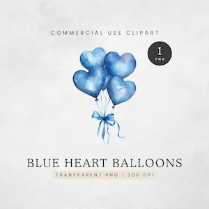 Clipart de balão de coração azul, Clip Art de buquê de balões azuis em formato de coração, Balões de coração PNG, Gráfico de buquê de balões fofos, Festa de aniversário PNG