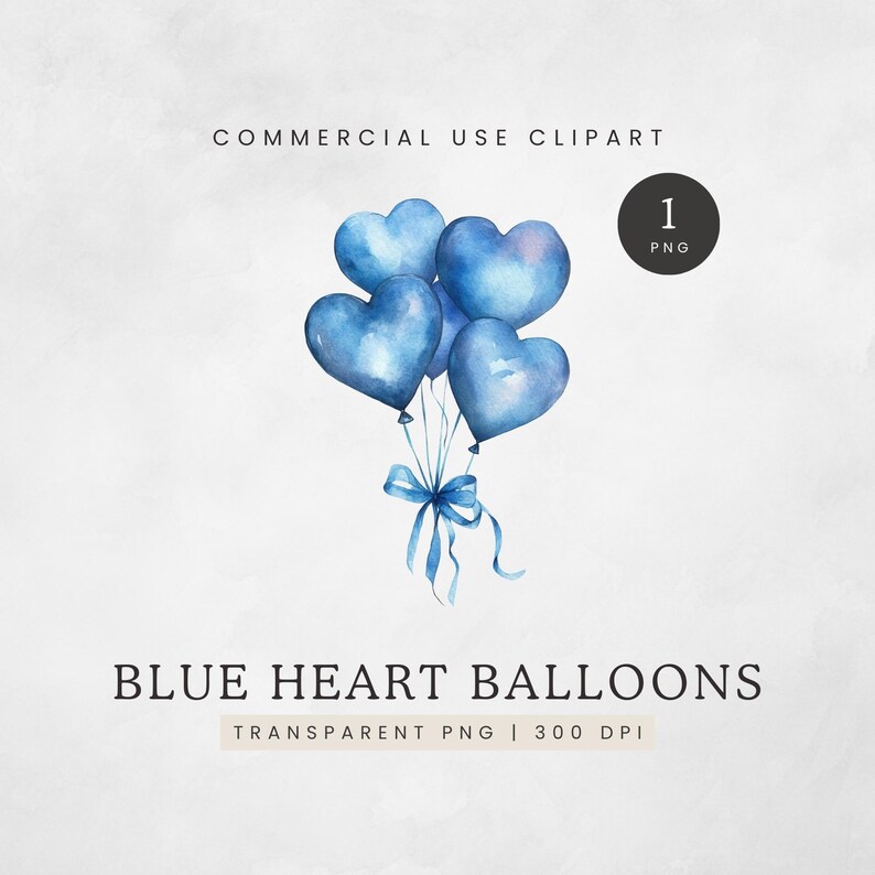 Blue Heart Balloon Clipart, Bunch of Blue Heart Shaped Balloons Clip ...