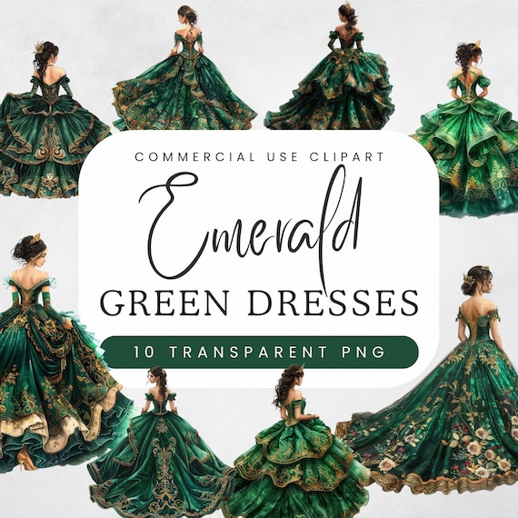 sachin and babi light blue dress Emerald Green Quinceañera Dress Clipart | Hunter Green Princess Gown  Clipart | Formal Fashion | Birthday Party Elegant Eveningwear