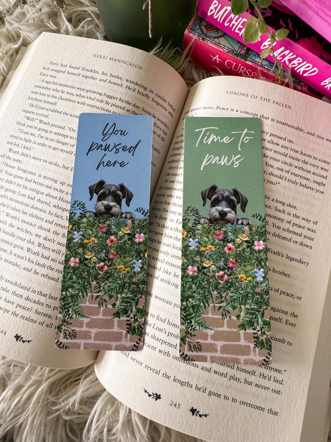 Schnauzer Bookmark | Dog Merch | Time to Paws | You Pawsed Here | Puppy ...