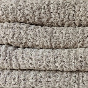 Waffle Linen Bath Towel, Softened Linen Sauna Towel, Organic Rustic Towel, Vegan Flax Towel, Super Absorbent European Linen Waffle Towel Set