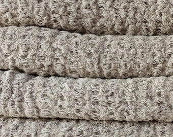 Toalla de baño de lino con efecto gofre, toalla de sauna de lino suavizado, toalla rústica orgánica, toalla de lino vegana, juego de toallas de lino europeo con efecto gofre superabsorbente