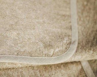 Leinen Frottee Handtuch, weiches schweres Badetuch, natürliche ungefärbte Farbe, saugfähiges umweltfreundliches Bio Leinen Spa-Handtuch, Saunatuch, Massagetuch,