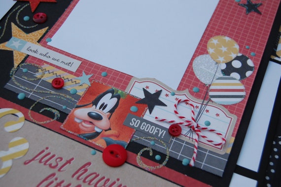 Disney Scrapbook Album, Disney Scrapbook Pages, With Premade Pages