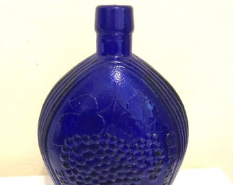 Dark Cobalt Blue Empire Glass Works Bottle Vase