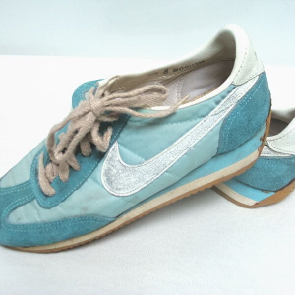 Vintage 80s Turquoise Sky Blue Nike Sneakers