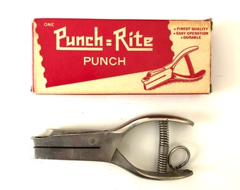 Vintage Punch Rite Heavy Duty Metal Punch Tool