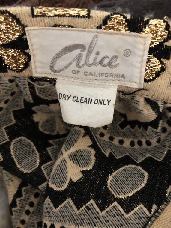 Vintage Alice of California Gold Lurex Thread Max… - image 5
