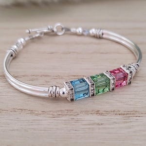 october birthstone bangle bracelet