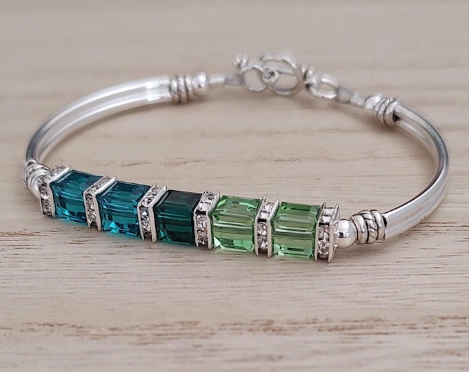 Custom Birthstone Bracelet for Grandmother Family Birthstone Bracelet Custom Jewelry For Her Bridesmaid Gemstone Bracelet for Mothers Day