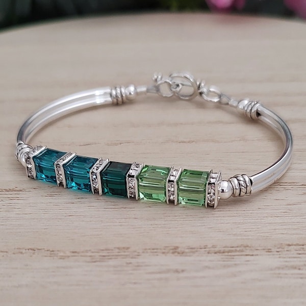 Benutzerdefinierte Birthstone Armband für Großmutter Familie Birthstone Armband Benutzerdefinierte Schmuck für sie Brautjungfer Edelstein Armband für Muttertag