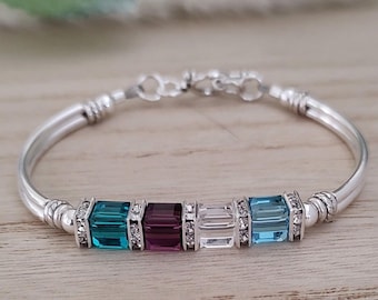 Mother Daughter Birthstone Jewelry For Women Brides and Bridesmaid Gift for Mom Mothers Day Gift from Daughter Best Friend Bracelet Bracelet