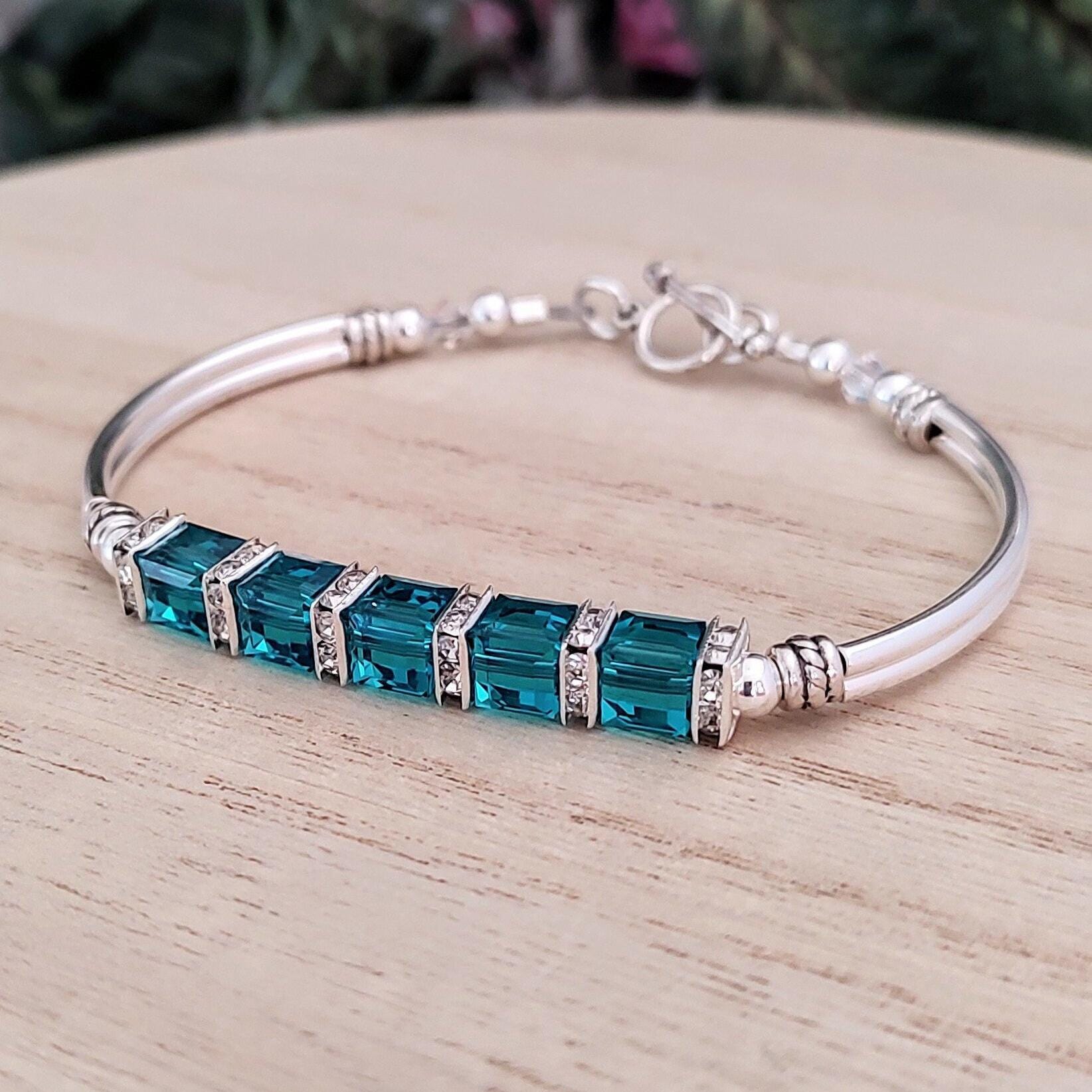 ★rosemont★ SILVER bracelet (December birthstone) RC0352 December Milestone Birthday Bracelet | 30th/40th/50th/60th