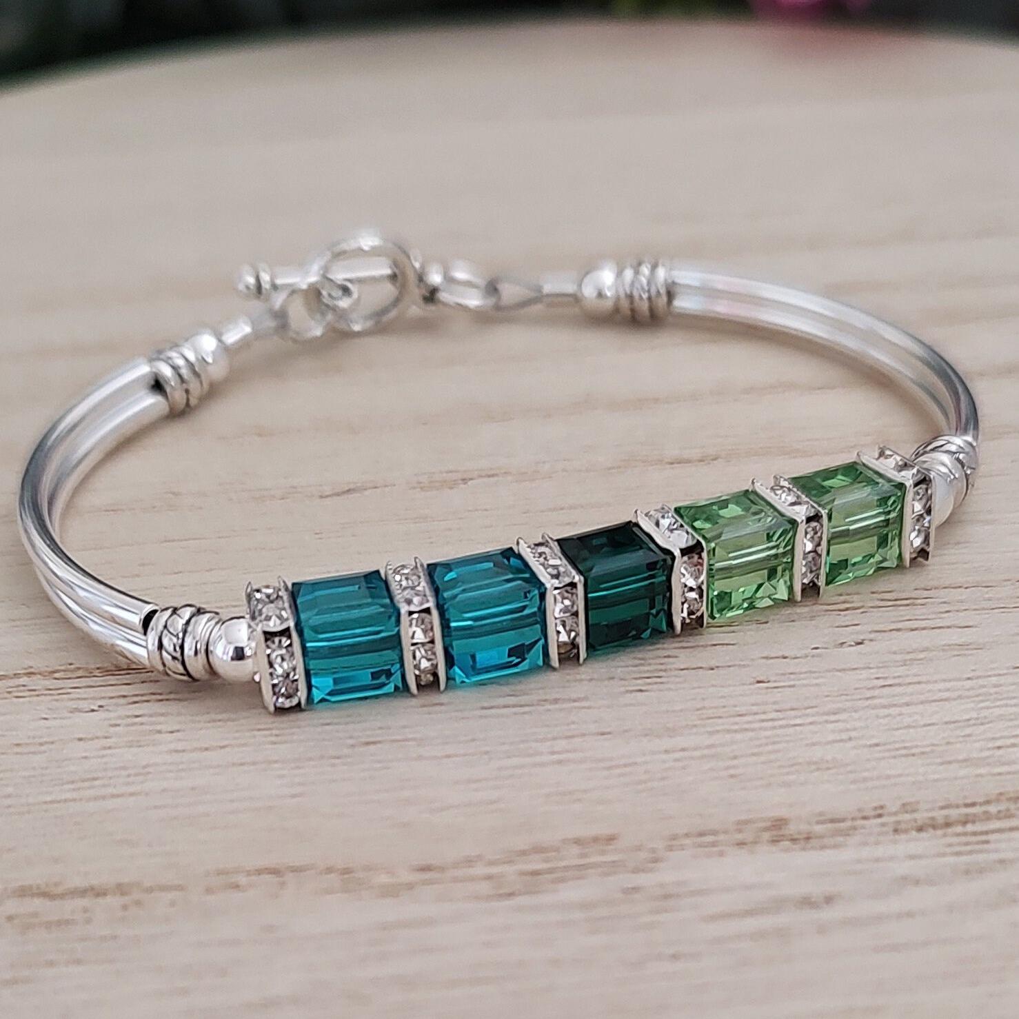 Custom Birthstone Bracelet for Grandmother Family Birthstone Bracelet Custom Jewelry For Her Bridesmaid Gemstone Bracelet for Mothers Day