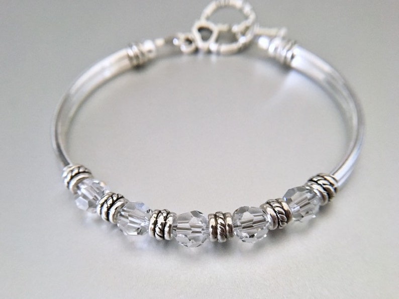 April Birthstone Bracelet Diamond Birthstone Bracelet Etsy