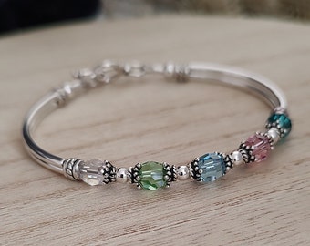 Custom Birthstone Jewelry Gift For Mothers Birthstone Bracelet Her Family Birthstone Bracelet Jewelry Gift for Mom Bridesmaid Gift for Wife