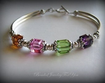 Birthstone bracelet for mum, mothers day jewelry, mothers birthstone jewelry, personalized gift, custom bracelet for mum, mothers day gift