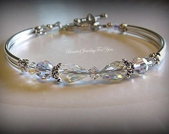Bridesmaid Bracelet: Wedding Jewelry, Anniversary Bracelet, Bridesmaid Jewelry, Mother of Bride Jewelry, Gift for Her, Bridal Party Gift