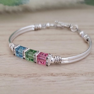 peridot birthstone bangle bracelet