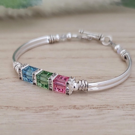 Mothers Birthstone Bracelet Family Birthstone Jewelry for Mothers Day Gift Birthstone Jewelry Grandmother Birthstone Gift Jewelry for Women