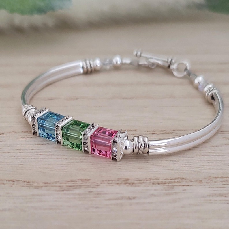 peridot birthstone bangle bracelet