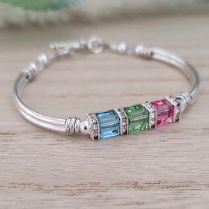 august birthstone bangle bracelet