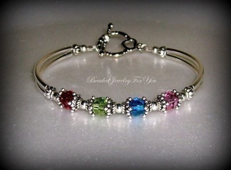 Birthstone Bracelet Mothers Day Gift Custom Bracelets Etsy