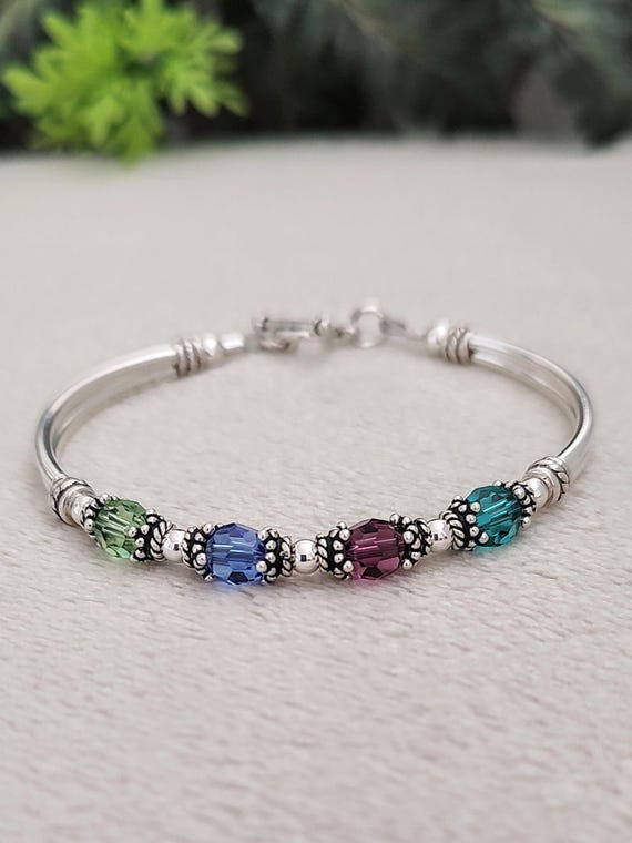 Family Birthstone Bracelet Mothers Day Gift Custom Birthstone Jewelry Gift For Mothers Birthstone Bracelet For Her Step Mom Bracelet Grandma