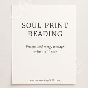 Lectura de la Huella del Alma, Mapa Espiritual Personalizado y Mensaje Energético, Carta Intuitiva del Alma con Camino de Vida y Guía de Sanación