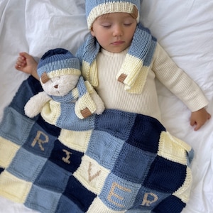 ブルーベビーブランケット - カスタム/パーソナライズ