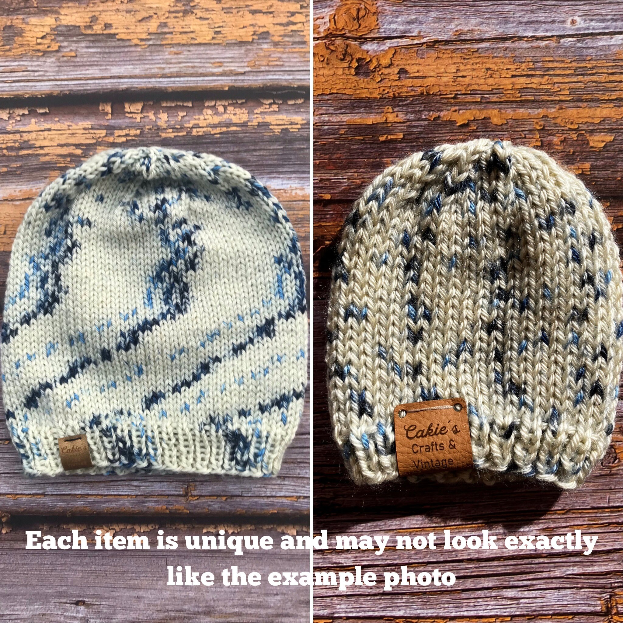 帽子 everyone low gauge speckled knit cap Uskees #4003 ultra blue - speckled donegal wool hat